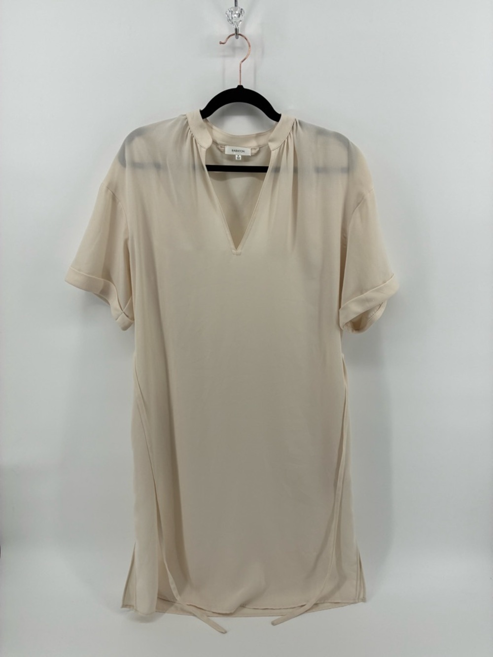 Babaton Cream Short-Sleeve Shift Dress